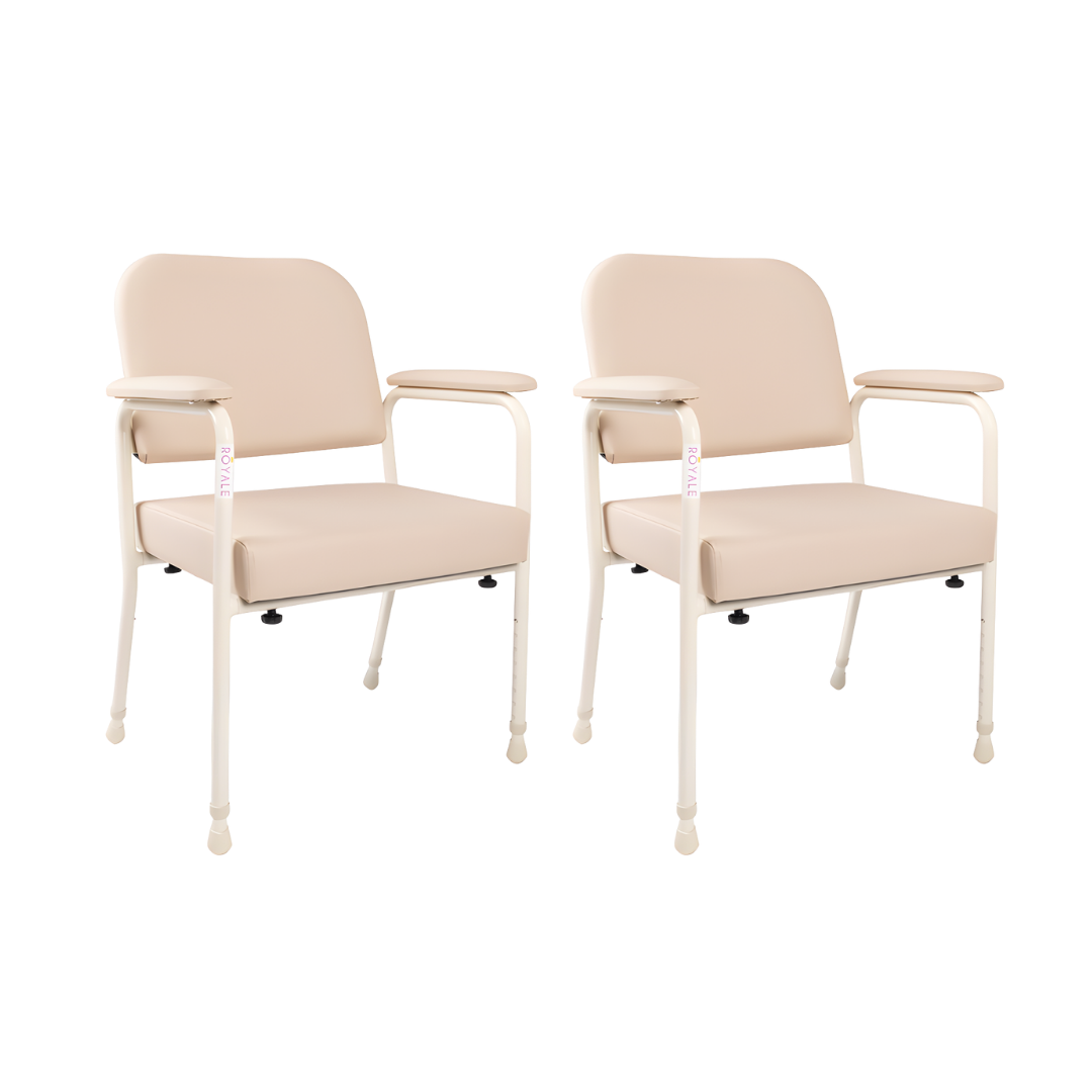 Royale Medical Utility Days Bariatric Chair with reinforced frame, available in 54cm and 60cm seat widths for supportive daily healthcare seating.