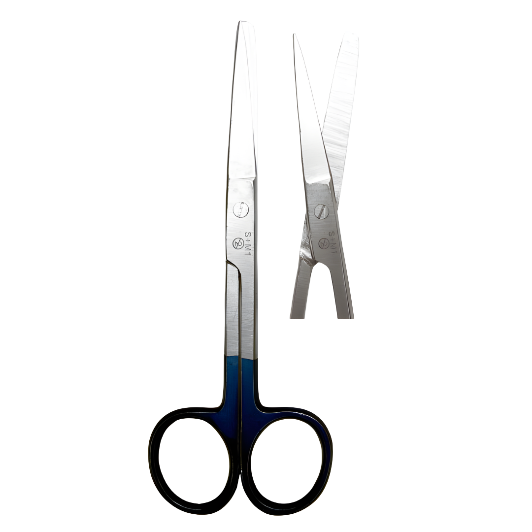Sage Dressing Scissors Sharp-Blunt 12.5cm – stainless steel wound care scissors with sharp blade and blunt tip for safe, precise dressing changes.