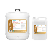 Bottle of SafeGuard+ Food Sanitiser, designed for disinfecting food-contact surfaces with a non-toxic, no-rinse formula for safe use in kitchens and commercial food prep areas.