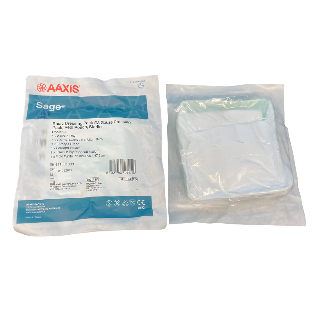 Sage Non-Woven Swabs 4ply Sterile for wound cleaning, dressing, and protection.