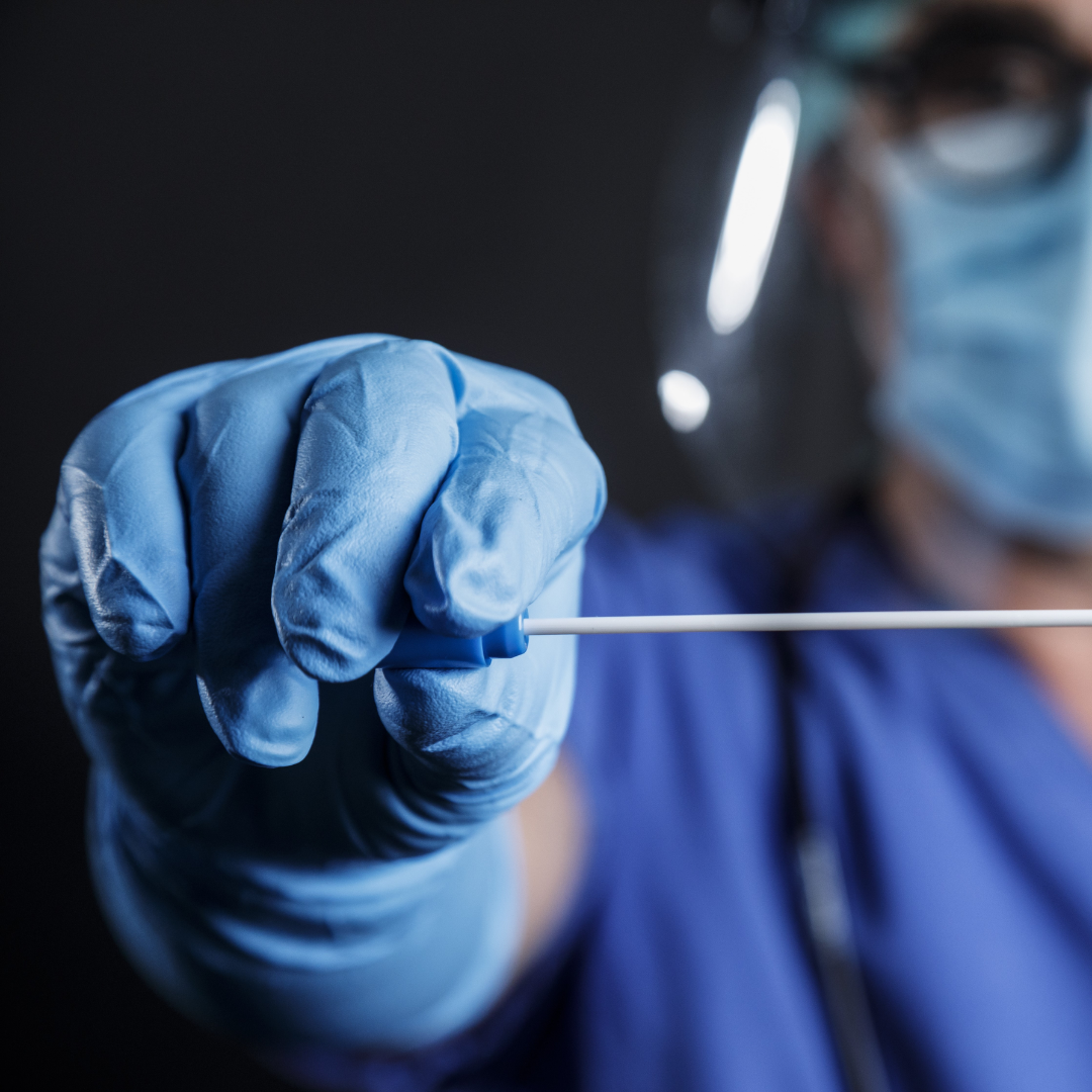 Box of Sante Disposable Blue Nitrile Medical Examination Gloves – Powder-Free, Latex-Free, Comfortable Fit