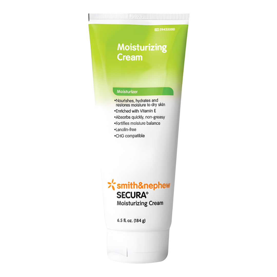 Secura Moisturizing Cream 6.5oz provides gentle, long‑lasting hydration for dry or sensitive skin, ideal for aged care, disability support, and daily personal skincare.