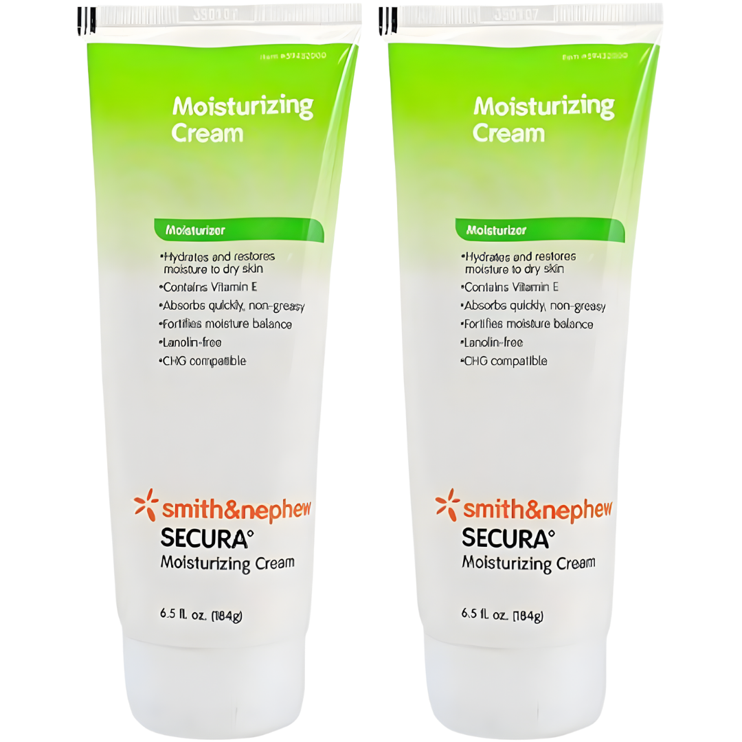 Secura Moisturizing Cream 6.5oz provides gentle, long‑lasting hydration for dry or sensitive skin, ideal for aged care, disability support, and daily personal skincare.