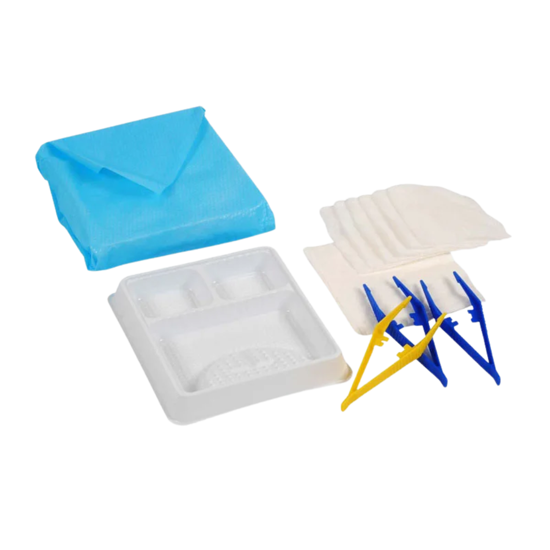 Senturian Basic Dressing Pack (Peel) with sterile wound care components in peel-open packaging, designed for hospitals, aged care, and home healthcare use.