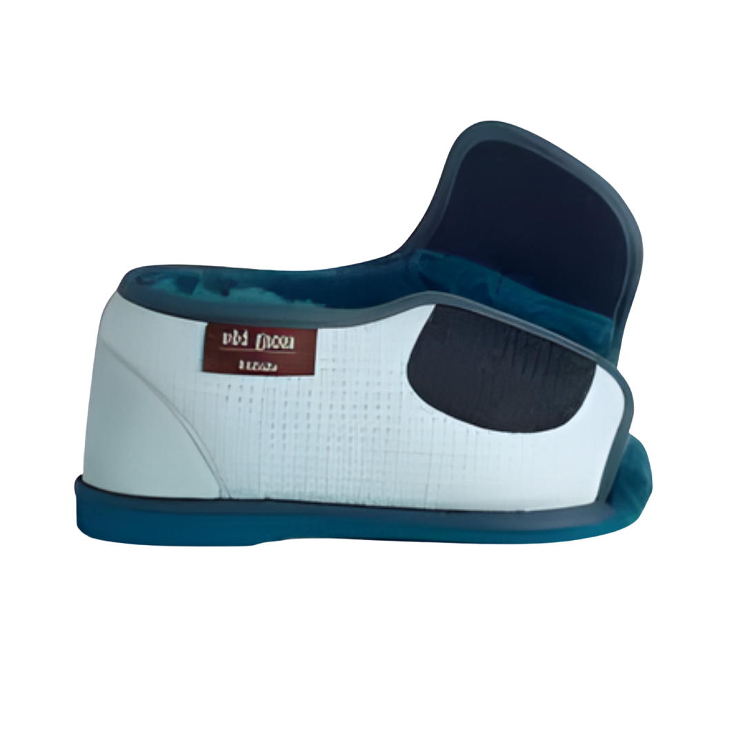 Medical-grade sheepskin open toe boot offering comfort, airflow, and pressure care for sensitive feet.