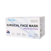 Softmed Level 3 Blue Surgical Mask with earloops – hypoallergenic, triple-layered, and Australian made.