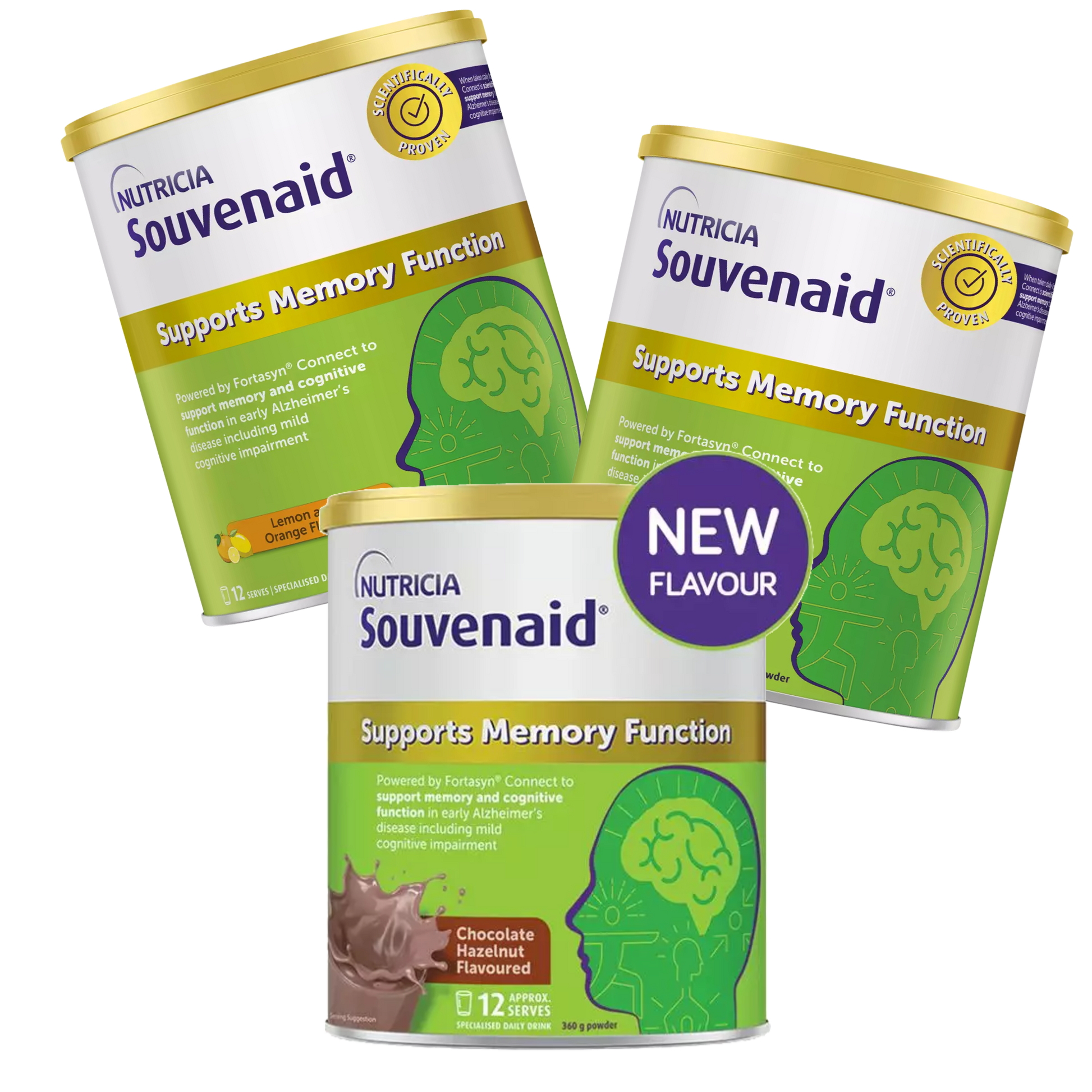 Souvenaid Powder 360g medical nutrition for cognitive health and memory support.