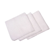 Sterile gauze swabs made of 100% white cotton, size 10cm x 10cm, 8-ply. Ideal for wound dressing and medical use.
