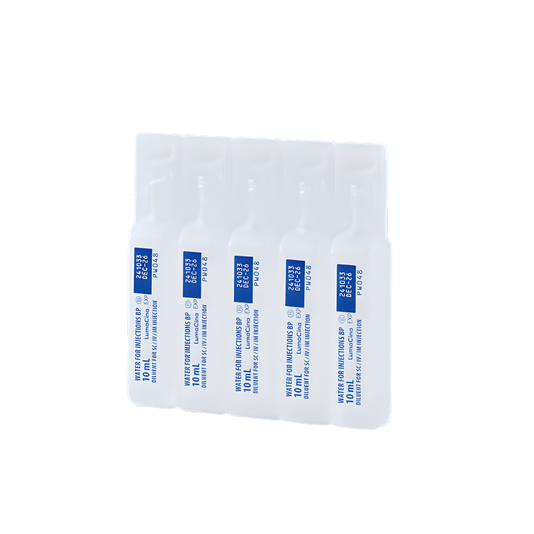 Sterile Water for Injection 10ml ampoule – pharmaceutical-grade, pyrogen-free solution for safe medication preparation