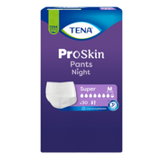 TENA ProSkin Pants Night Super – pull-up style adult incontinence pants with high overnight absorbency and skin protection.