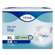  TENA ProSkin Slip Super Extra Large adult incontinence brief with adjustable tabs, breathable materials, and advanced absorbency for skin health.