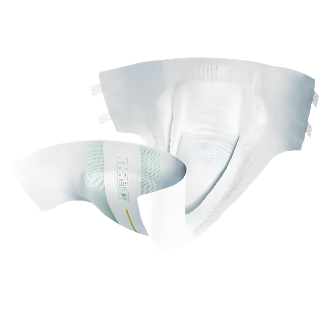 TENA ProSkin Slip Super Extra Large adult incontinence brief with adjustable tabs, breathable materials, and advanced absorbency for skin health.