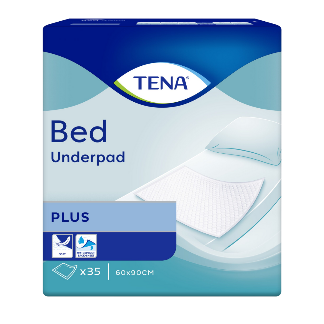 TENA Bed Plus 60x90cm disposable absorbent underpad for bed and chair protection