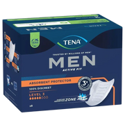 TENA Men Active Fit Level 3 Absorbent Protector Pads – discreet, high-absorbency incontinence pads for men.