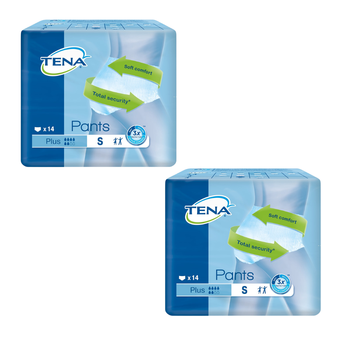 Tena Pants Plus Small provide discreet, breathable protection with secure fit and underwear-like design, ensuring confidence and comfort for bladder leakage.