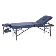 Pacific Medical Three Section Portable Massage Table Navy Blue