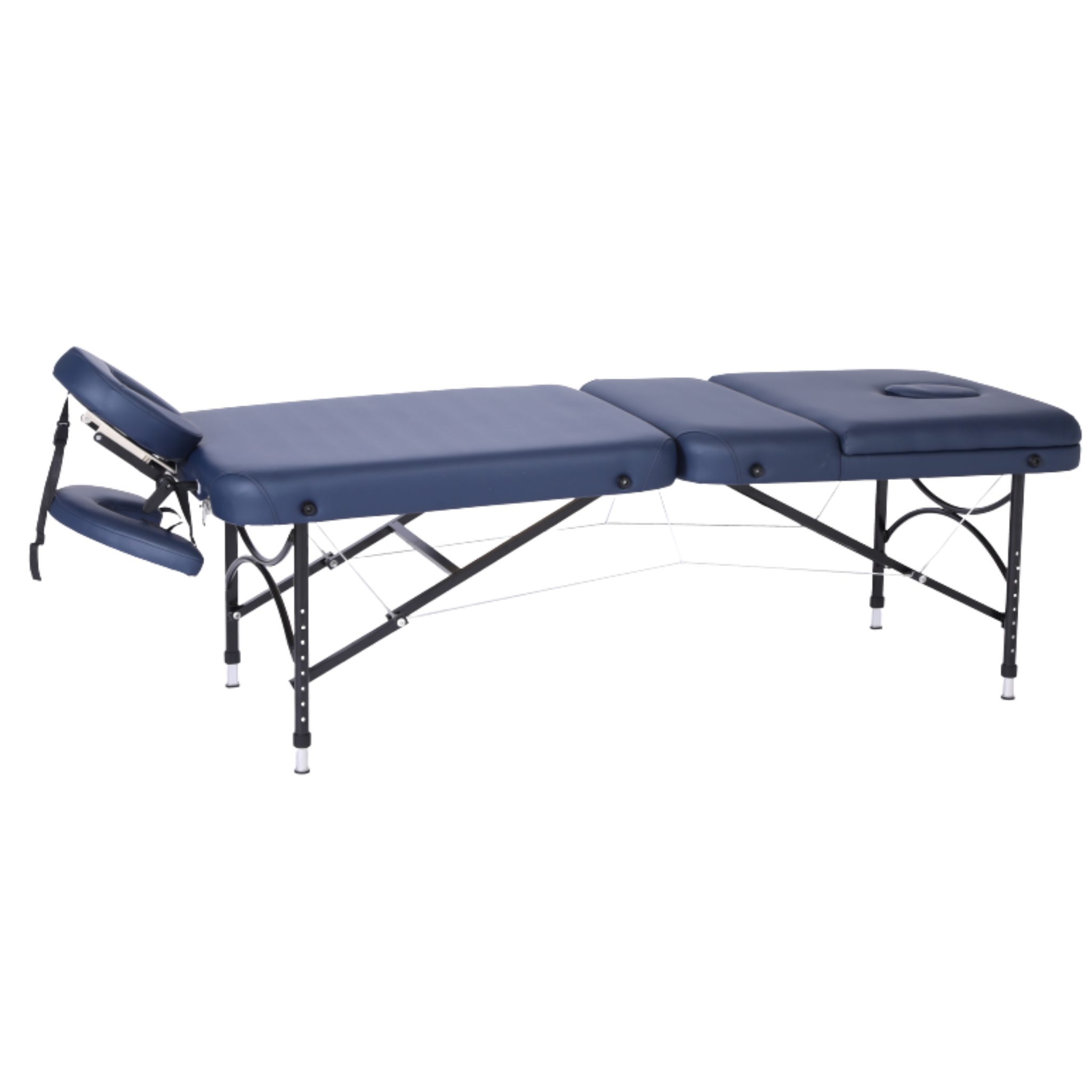 Pacific Medical Three Section Portable Massage Table Navy Blue