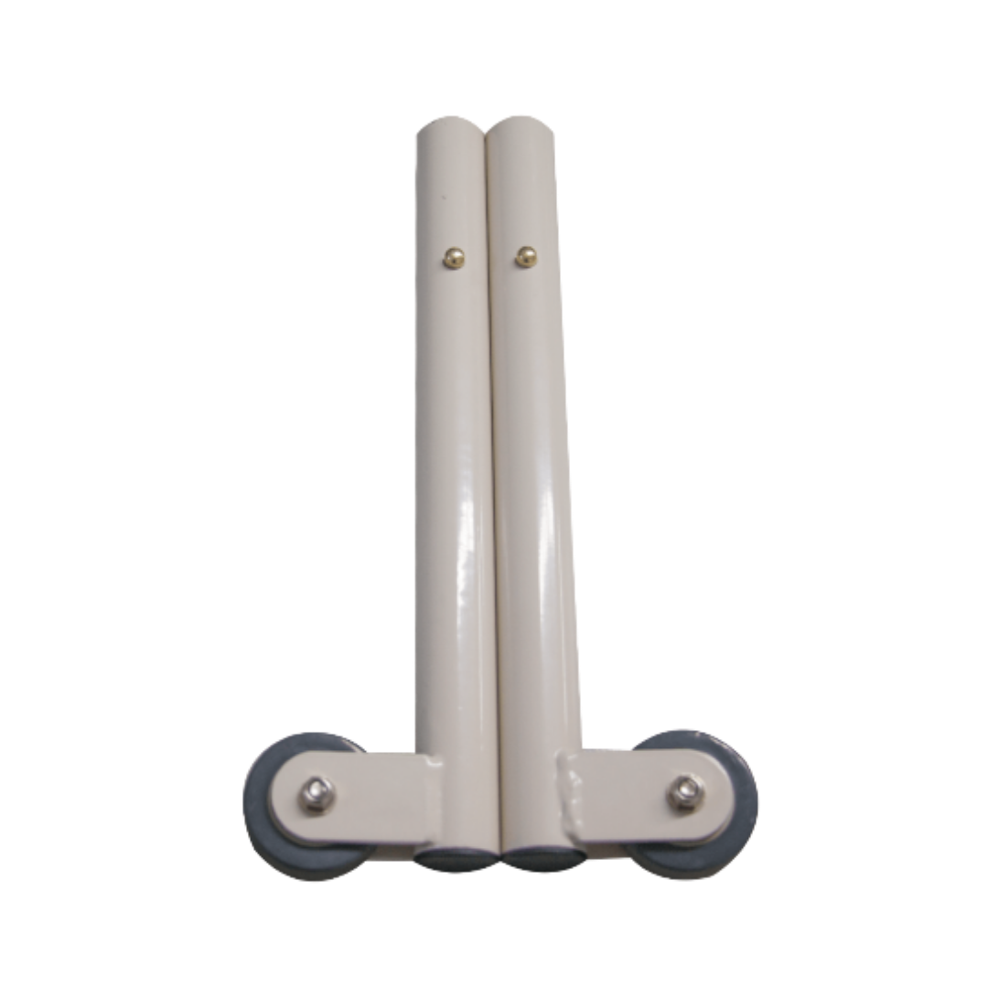 Transport legs with wheels for Aspire Day Chairs, lightweight rust‑free design, easy mobility conversion, supports safe transport and user independence.