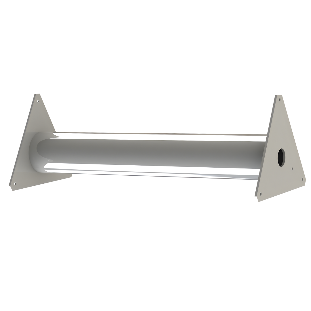 ULED ceiling cotton reel bracket for 3700–4700mm cubicle curtain tracks in healthcare rooms, providing secure overhead support and stability in use.