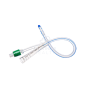 2-Way Foley Catheter Female Silicone 14Fr 5-10Ml 23Cm Green Others