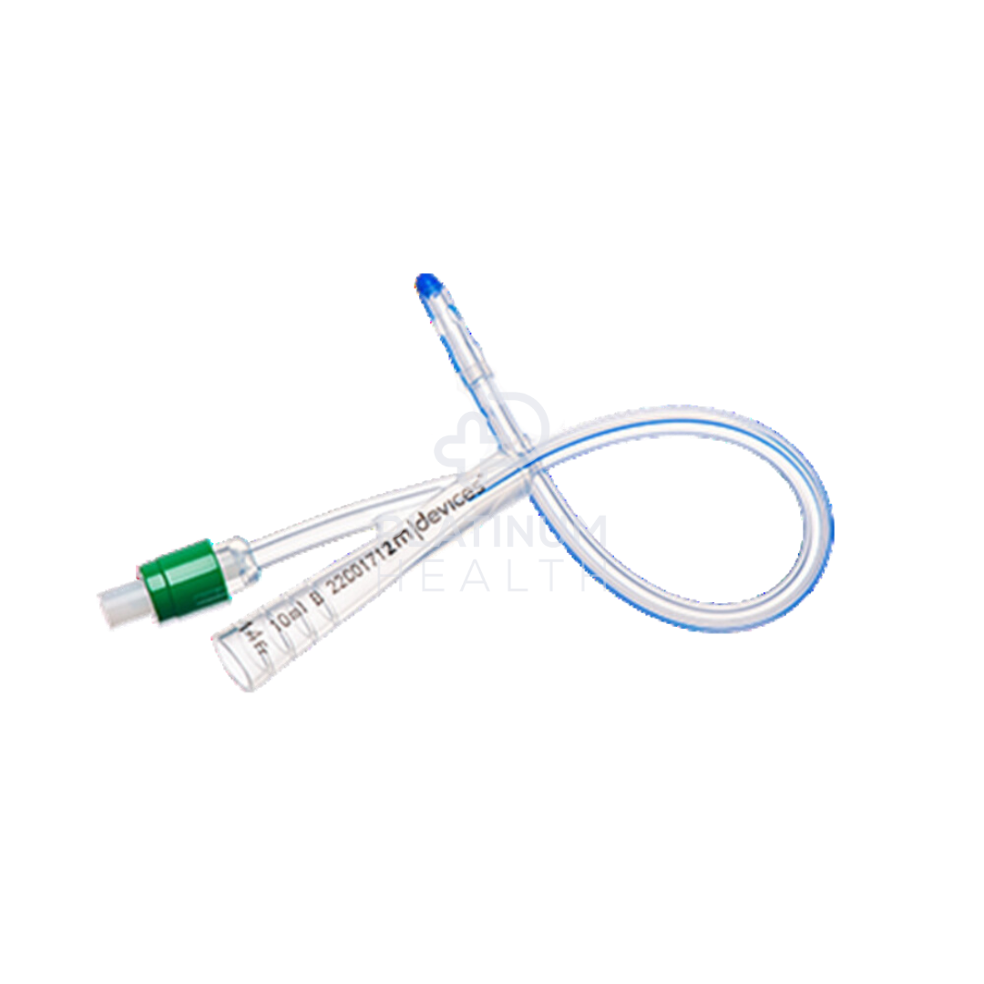 2-Way Foley Catheter Female Silicone 14Fr 5-10Ml 23Cm Green Others