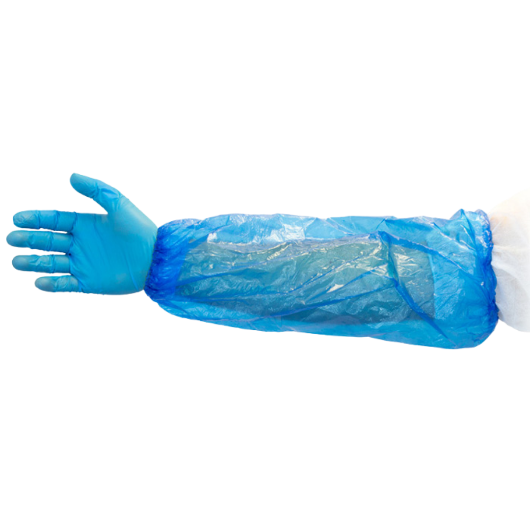 Ultra Health Disposable Blue Polyethylene Sleeves.