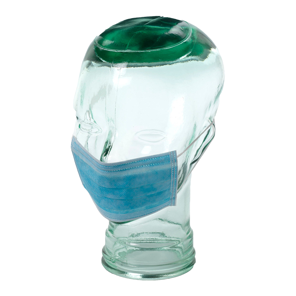 Ultra Health Level 2 blue surgical mask with earloops providing comfortable fit and reliable filtration for everyday clinical, aged care, and community protection needs.