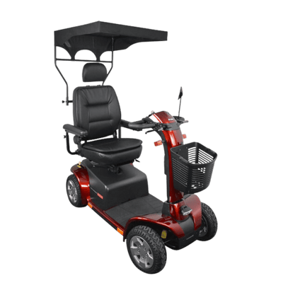Standard universal mobility scooter canopy providing shade and rain protection, enhancing comfort and independence for everyday outdoor use.
