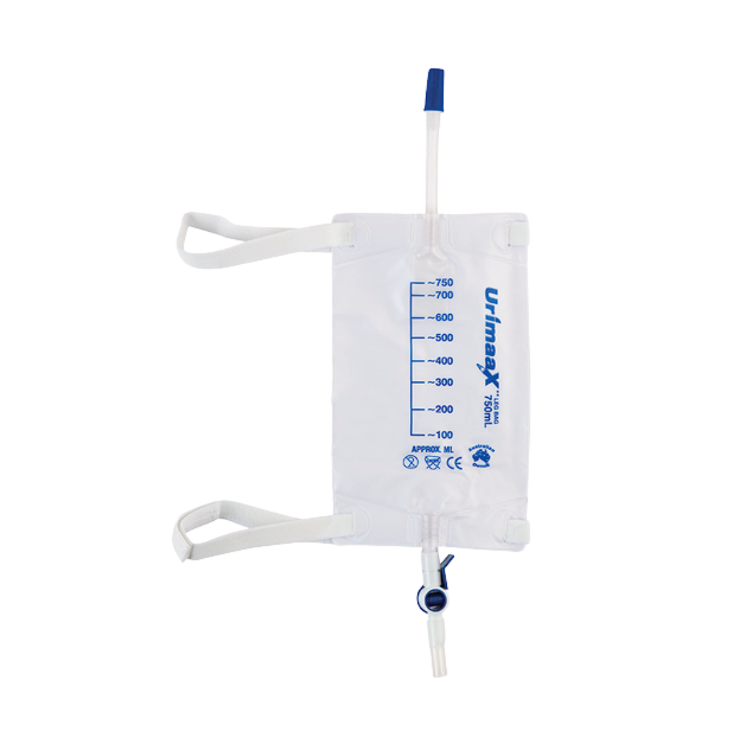 Sentry Medical Sterile Leg Drainage Bag – 750mL with 6cm Tube for Secure Urine Collection