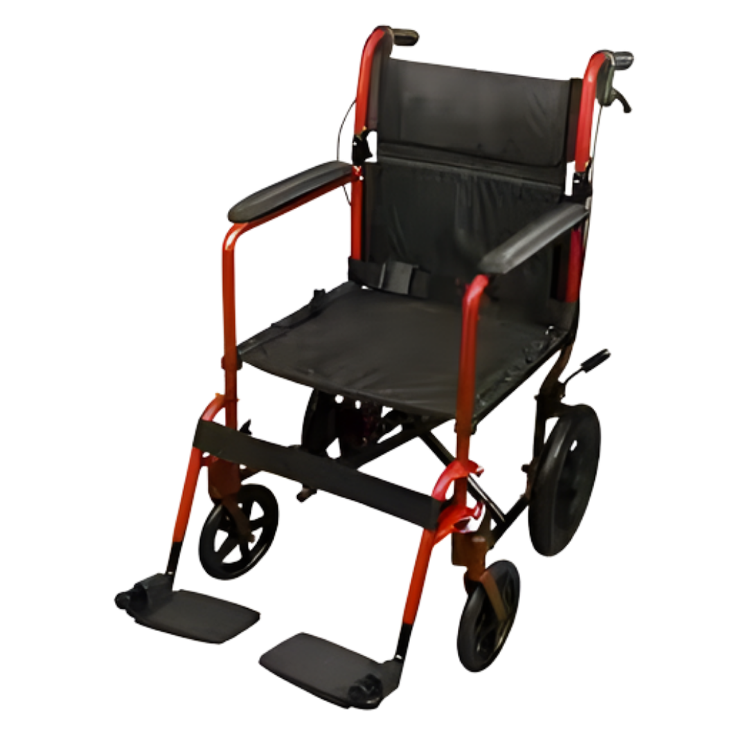 Venus Transit Wheelchair with 18-inch seat offers lightweight, reliable mobility support for carers and users needing safe, comfortable short‑distance transport.