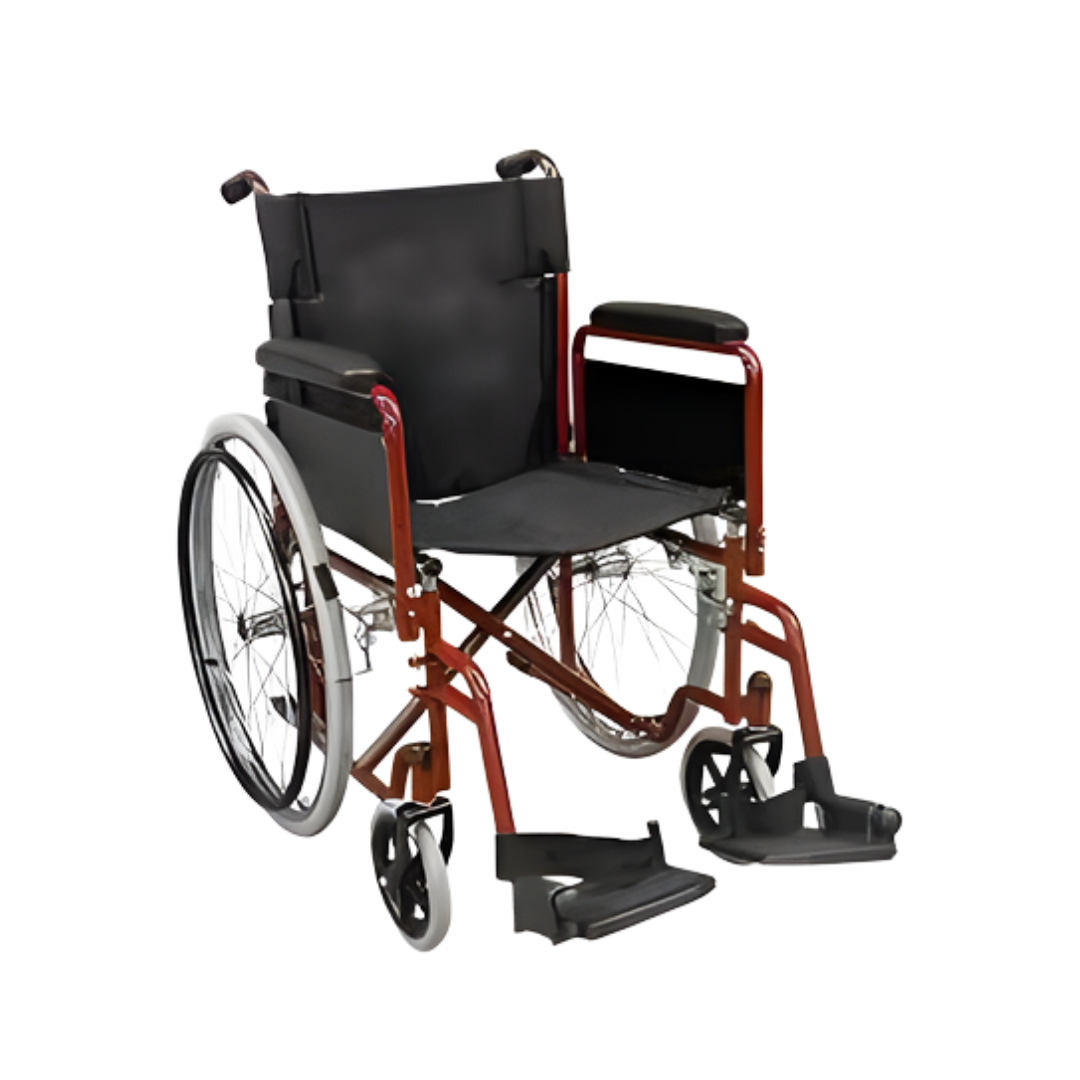 Venus Transit Wheelchair with 18-inch seat offers lightweight, reliable mobility support for carers and users needing safe, comfortable short‑distance transport.