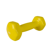 Yellow Weighted Dumbbell 1kg – a durable and ergonomically designed fitness tool for strength training, featuring a non-slip grip and high-quality construction