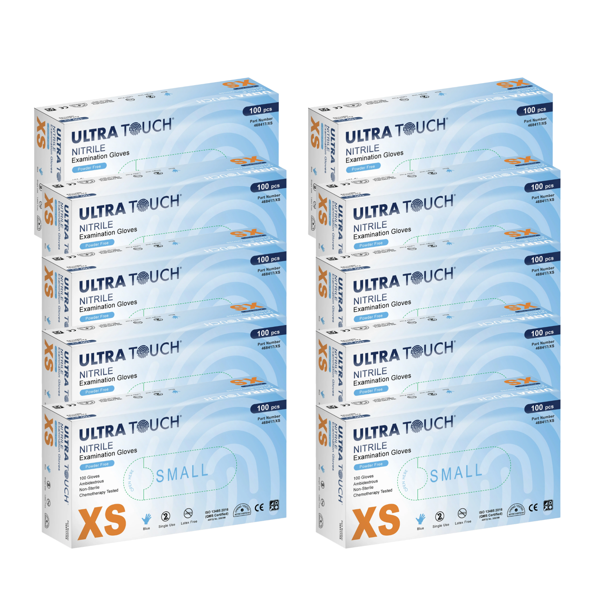 Ultra Touch Examination Nitrile Blue Powder Free Chemo-rated
