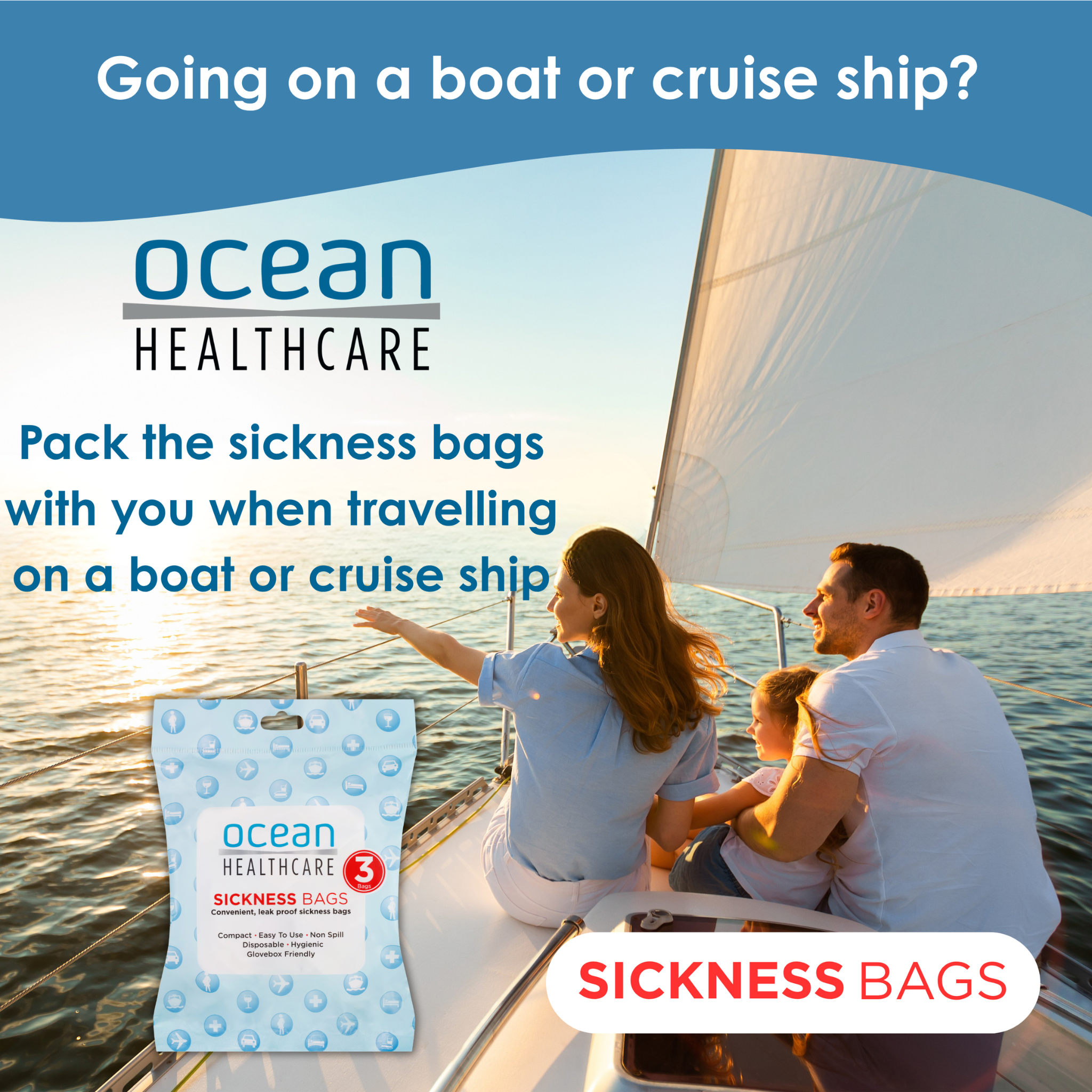 Ocean Healthcare 旅行/便携式呕吐袋