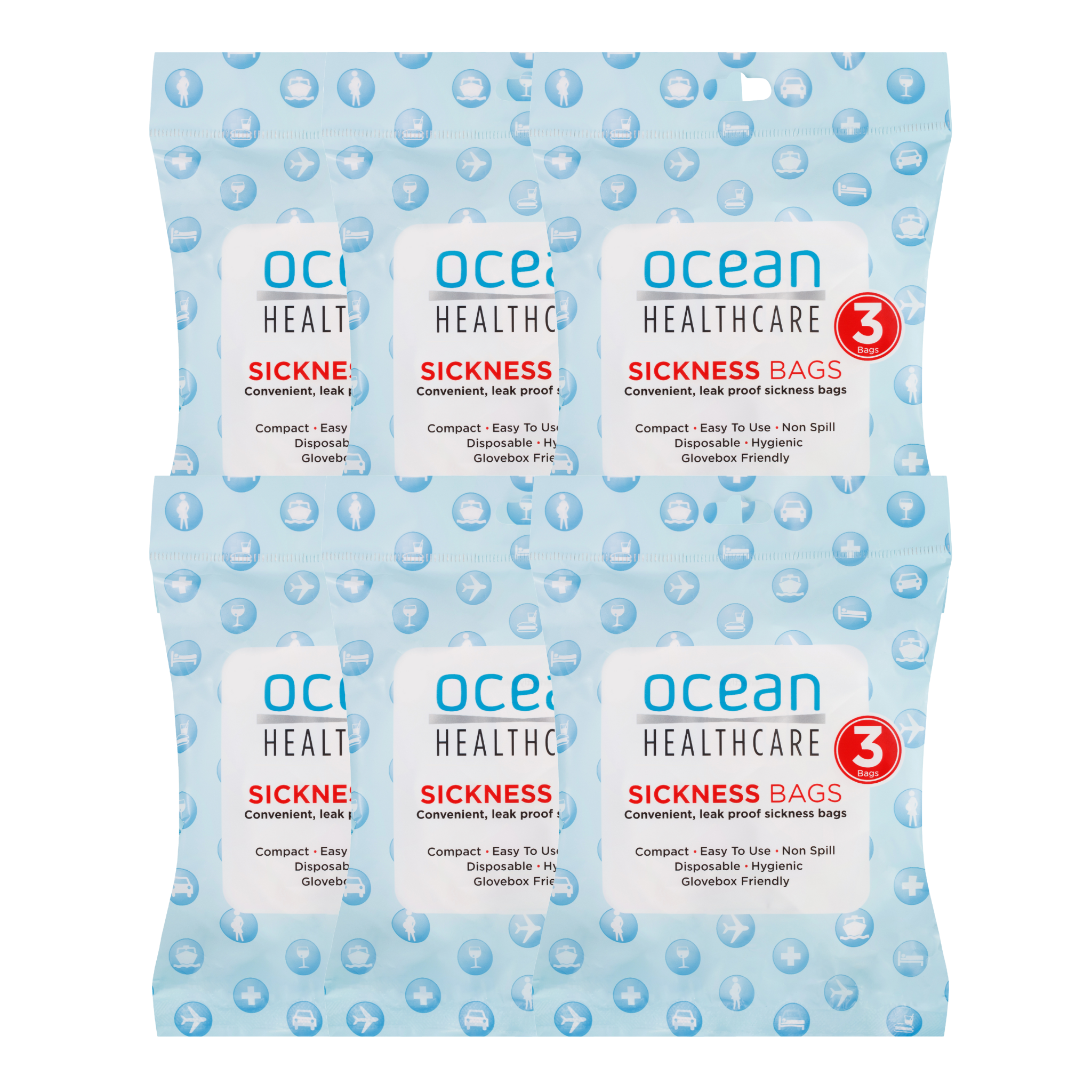 Ocean Healthcare 旅行/便携式呕吐袋