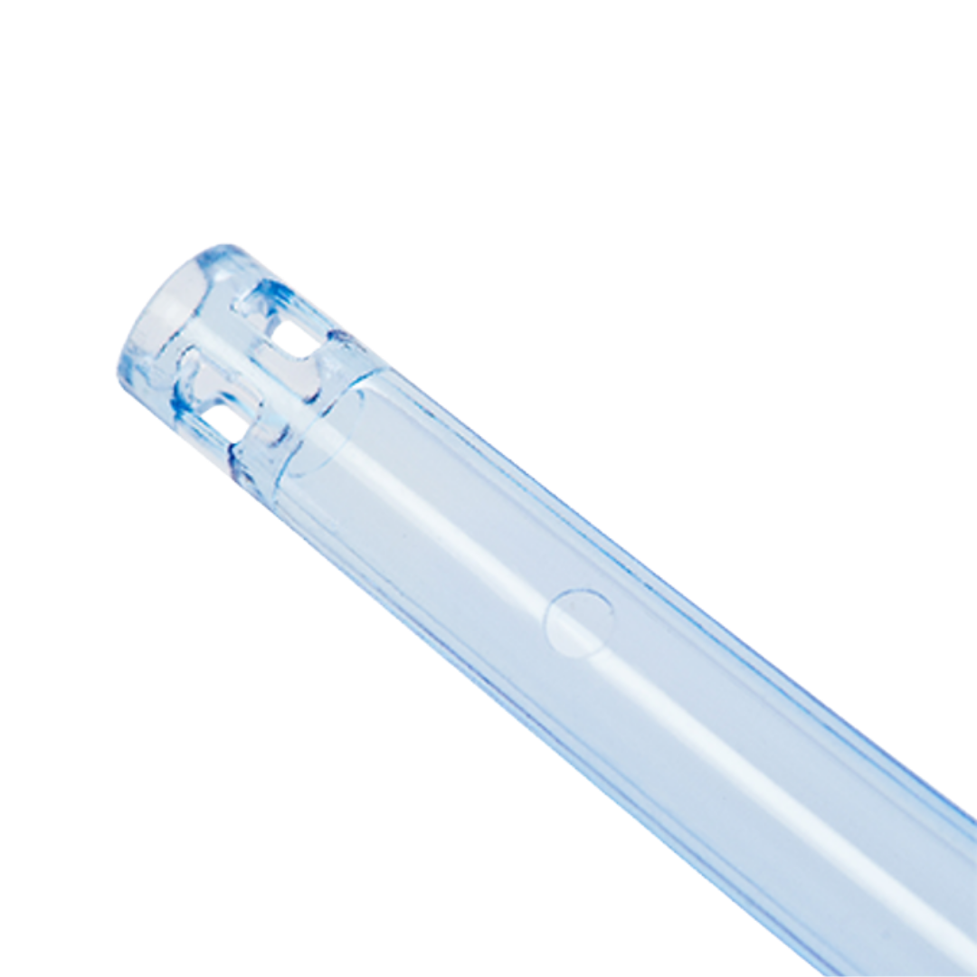 Yankauer Handle 8mm Straight Tip, sterile single-use suction instrument, single wrap packaging, with on/off switch for controlled oral suctioning.