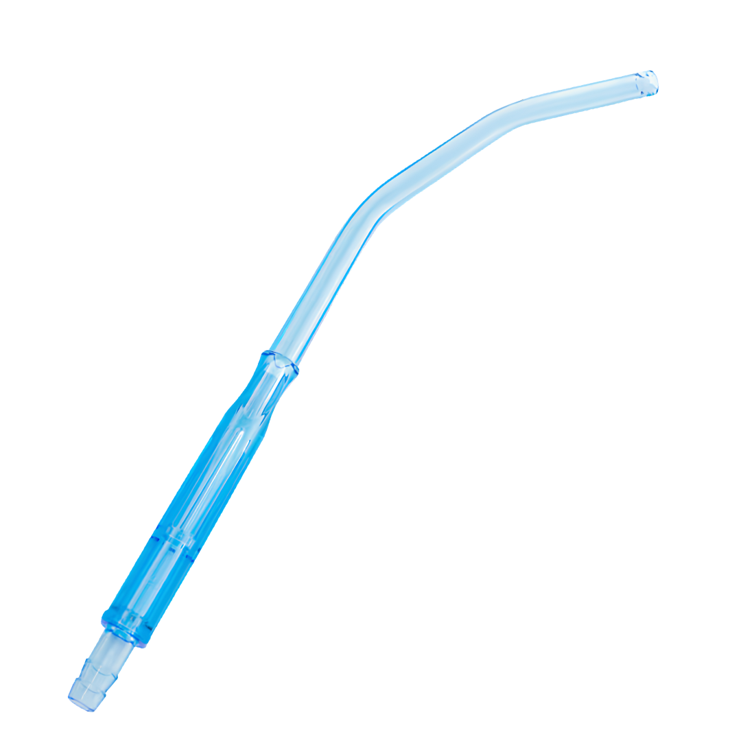 Yankauer Handle 8mm Straight Tip, sterile single-use suction instrument, single wrap packaging, without vent for safe and effective oral suctioning.