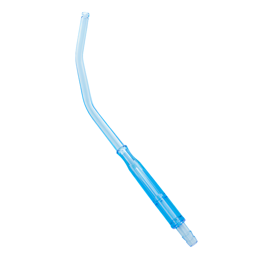 Yankauer Handle 8mm Straight Tip, sterile single-use suction instrument, single wrap packaging, without vent for safe and effective oral suctioning.