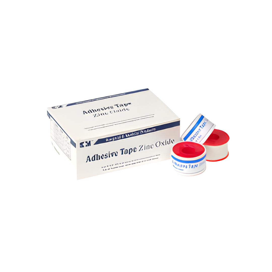 Roll of Zinc Oxide Tape with strong cotton fabric and secure adhesive, designed for joint support, sports taping, and medical dressing fixation.
