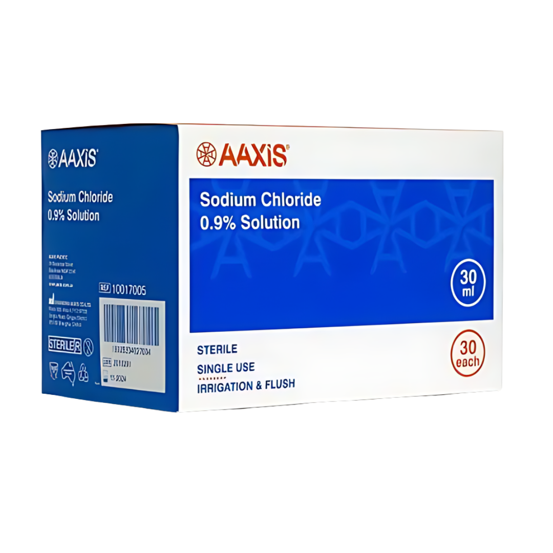 Aaxis Sodium Chloride 0.9% Solution 30Ml Nebule Irrigation