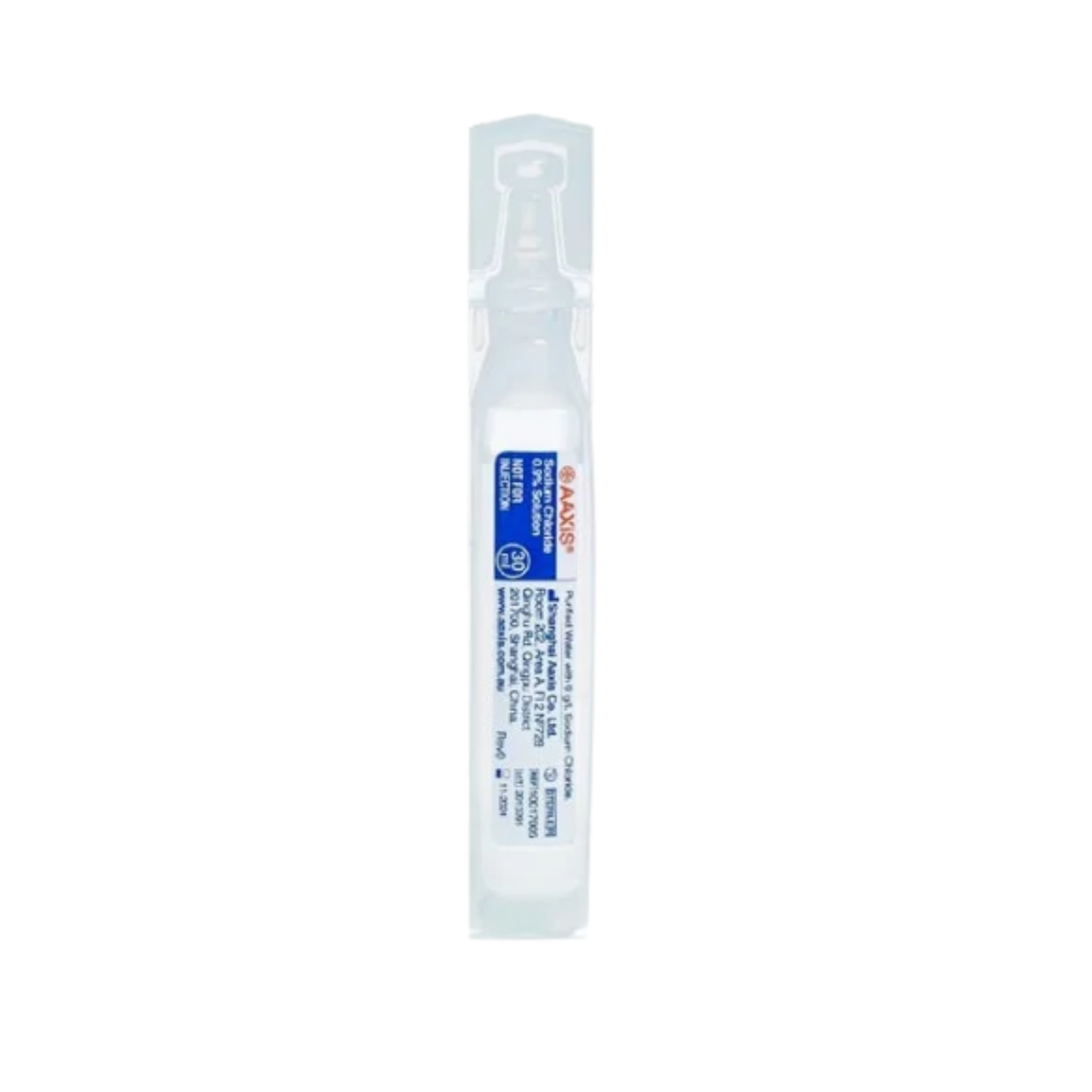 Aaxis sterile 0.9% sodium chloride 30ml saline solution nebule ampoule for wound irrigation and respiratory care