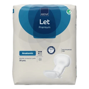 Abena Let Anatomic booster pads in a 20-piece retail pack with 500ml absorbency capacity.