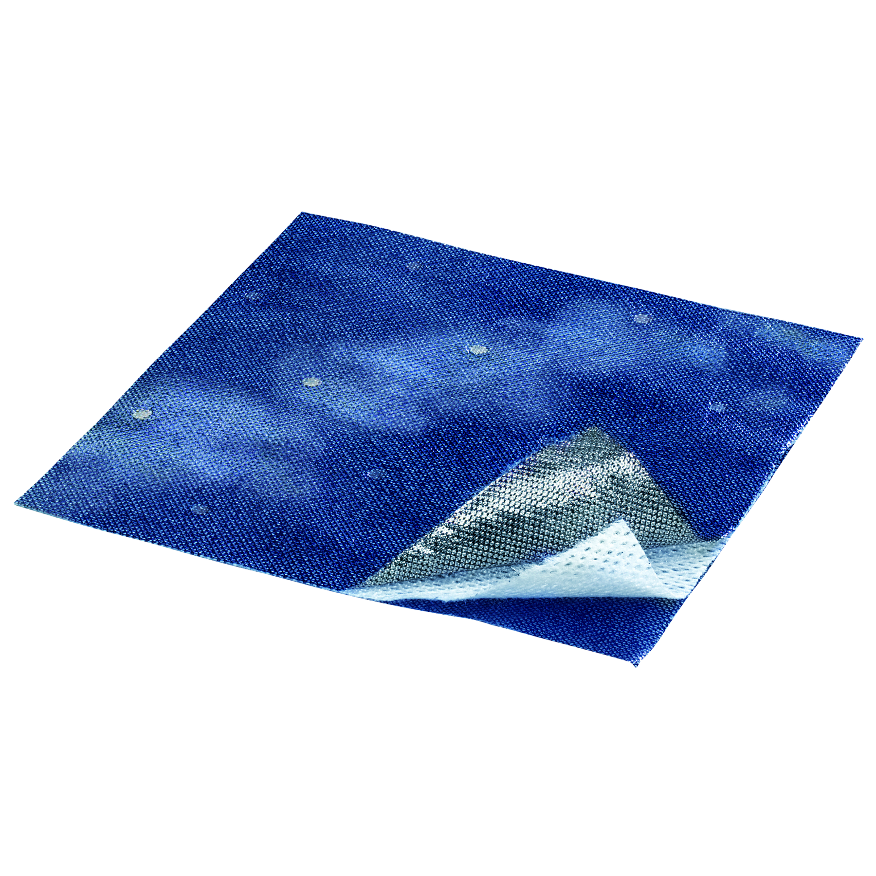 Close-up view of an unwrapped blue ACTICOAT dressing featuring SILCRYST Nanocrystal technology.