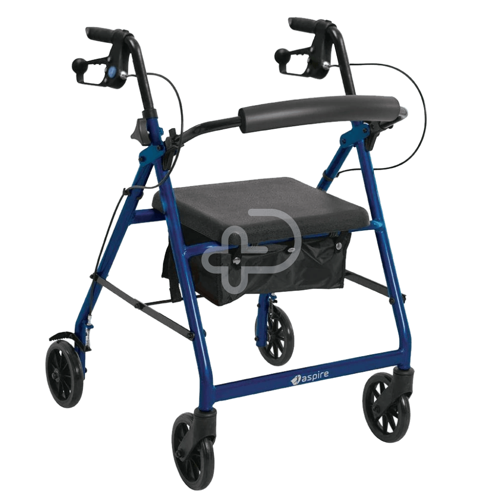 Aspire Classic 6’ Wheels Seat Walker Walking Aids