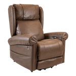 Side view of the Gabriel X Five-Action chair showing the Tilt-in-Space function and extended footrest mechanism.
