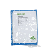 Individually wrapped BARRIER EasyWarm active warming blanket in a clear plastic sterile pouch with product labels.