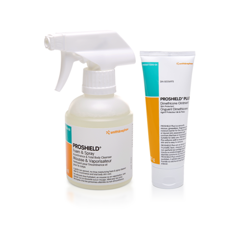 Smith+Nephew PROSHIELD skin care range including PROSHIELD Foam & Spray Cleanser
