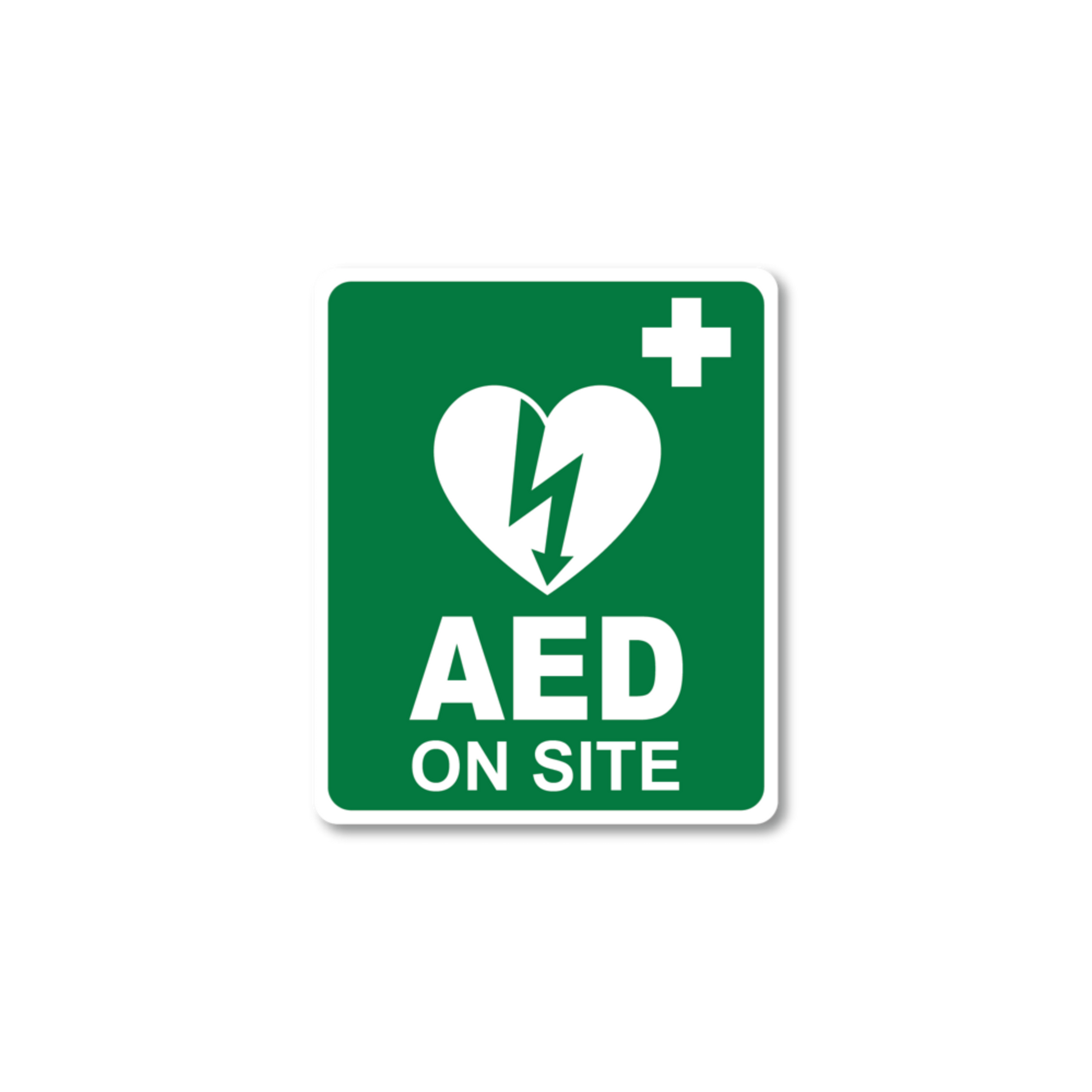 Cardiact Aed On Site Sticker 10 X 12Cm Signage