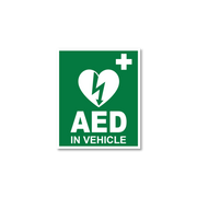 Cardiact Aed In Vehicle Window Sticker 10 X 12Cm Signage
