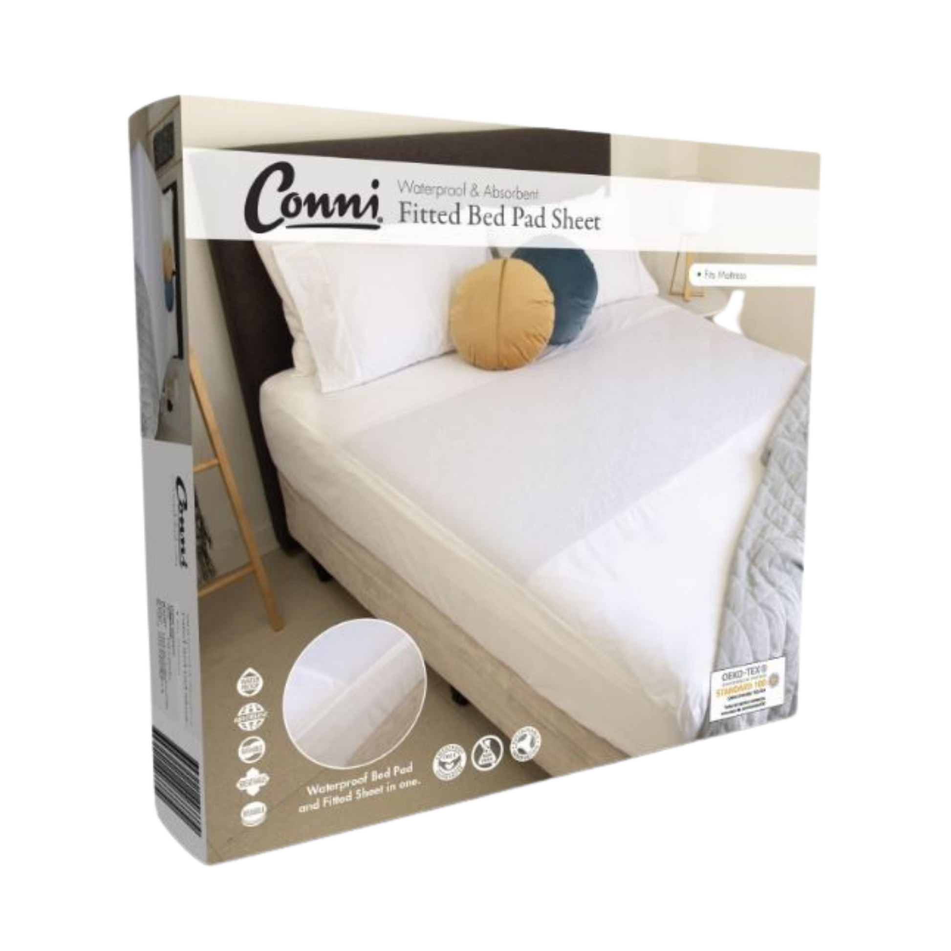 Conni Fitted Bed Pad Sheet Single Pads